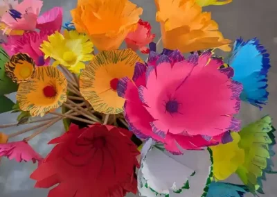 fleurs en papier