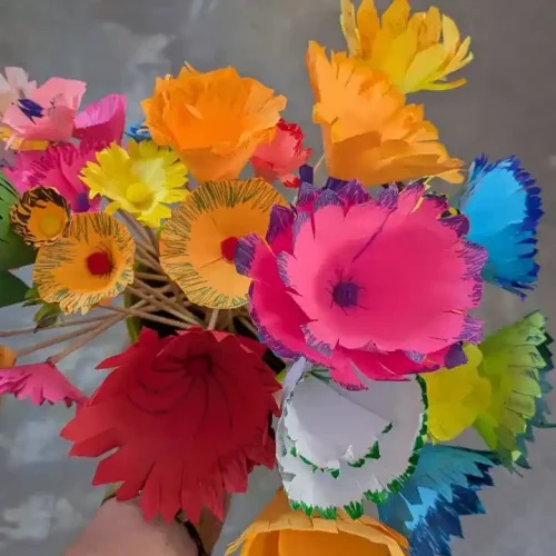 fleurs en papier